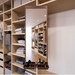 Emuca Miroir extractible Emuca pour armoire Moka 1130x440mm peint en moka Kobleo