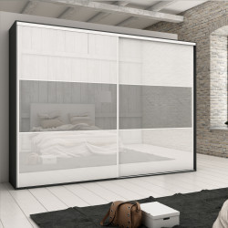 Emuca Système coulissant Emuca pour armoire 2 portes profils Wave 16mm blanc Kobleo