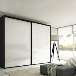 Emuca Système coulissant Emuca pour armoire 2 portes profils Sharp 16mm noir Kobleo