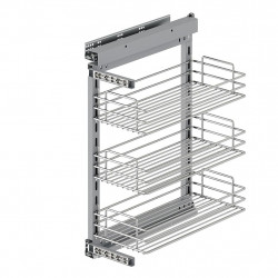 Emuca Chariot coulissant Emuca Suprastar 400mm avec soft close acier chromé Kobleo