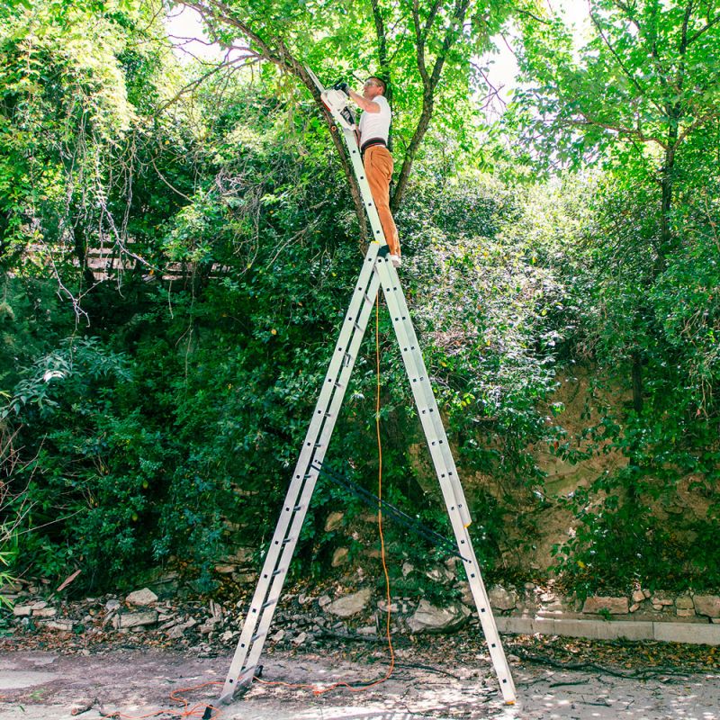 Hoström Echelle 3 plans StablePRO 3x14 marches hauteur travail max 9,62m Hostrom Kobleo