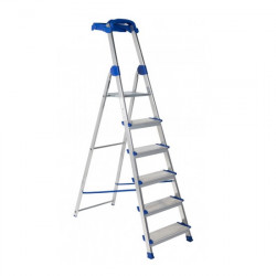 Centaure Escabeau aluminium 6 marches hauteur d'accès maxi 3,20 m BIG STEP Kobleo