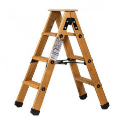 Centaure Escabeau double accès bois 2x3 marches tablette Kobleo