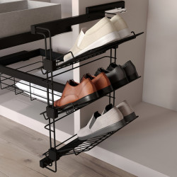 Emuca Porte-chaussures Emuca pour placards et dressing Hack côté gauche noir Kobleo