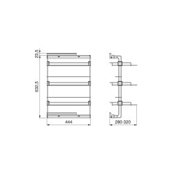 Emuca Porte-chaussures Emuca pour placards et dressing Hack côté gauche noir Kobleo