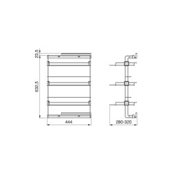 Emuca Porte-chaussures Emuca pour placards et dressing Hack côté droite noir Kobleo