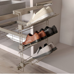 Emuca Porte-chaussures Emuca pour placards et dressing Hack côté gauche gris Kobleo