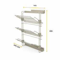 Emuca Porte-chaussures Emuca pour placards et dressing Hack côté gauche gris Kobleo