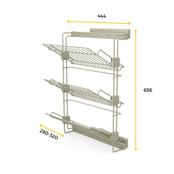 Emuca Porte-chaussures Emuca pour placards et dressing Hack côté droite gris Kobleo