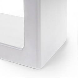 Emuca Jeu de 2 pieds rectangulaires Emuca Square pour table 80cm acier blanc Kobleo