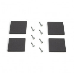 Emuca Jeu de 2 pieds rectangulaires Emuca Square pour table 80cm acier blanc Kobleo