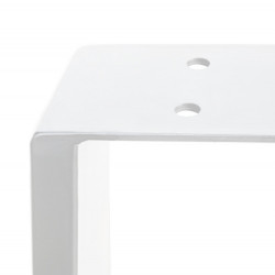 Emuca Jeu de 2 pieds rectangulaires Emuca Square pour table 60cm acier blanc Kobleo