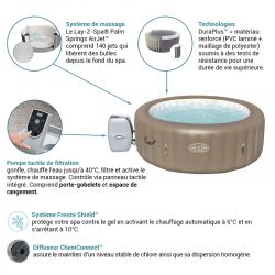 Bestway Spa gonflable 60017 Lay-Z-Spa® Palm Springs Airjet™ rond 6 pers. Bestway Kobleo