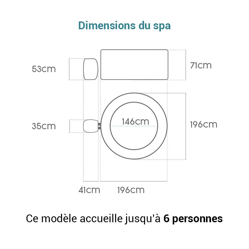 Bestway Spa gonflable 60017 Lay-Z-Spa® Palm Springs Airjet™ rond 6 pers. Bestway Kobleo Bestway Spa gonflable 60017 Lay-Z-Spa® Palm Springs Airjet™ rond 6 pers. Bestway Kobleo