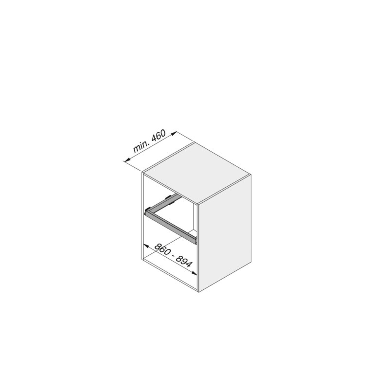Emuca Kit tiroir d'organisation Emuca avec plateau et glissières 900mm noir Kobleo Emuca Kit tiroir d'organisation Emuca avec plateau et glissières 900mm noir Kobleo