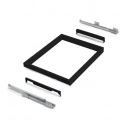 Emuca Kit tiroir d'organisation Emuca avec plateau et glissières 900mm noir Kobleo