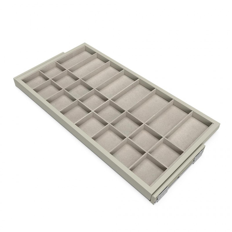 Emuca Kit tiroir d'organisation Emuca avec glissières 900mm gris pierre Kobleo