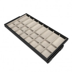 Emuca Kit tiroir d'organisation Emuca avec glissières 900mm noir texturé Kobleo Emuca Kit tiroir d'organisation Emuca avec glissières 900mm noir texturé Kobleo