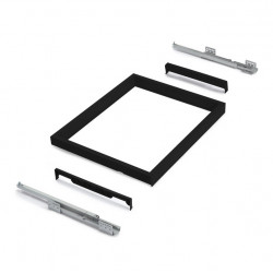 Emuca Kit tiroir d'organisation Emuca avec glissières 900mm noir texturé Kobleo Emuca Kit tiroir d'organisation Emuca avec glissières 900mm noir texturé Kobleo