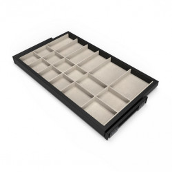Emuca Kit tiroir d'organisation Emuca avec glissières 800mm noir texturé Kobleo