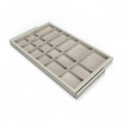 Emuca Kit tiroir d'organisation Emuca avec glissières 800mm gris pierre Kobleo