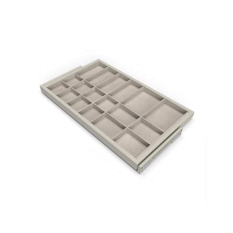 Emuca Kit tiroir d'organisation Emuca avec glissières 800mm gris pierre Kobleo