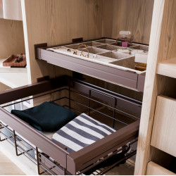 Emuca Kit tiroir organisateur et cadre coulissant Emuca 900mm couleur moka Kobleo