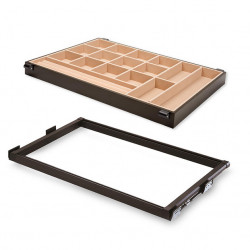 Emuca Kit tiroir organisateur et cadre coulissant Emuca 800mm couleur moka Kobleo