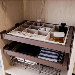 Emuca Kit tiroir organisateur et cadre coulissant Emuca 800mm couleur moka Kobleo