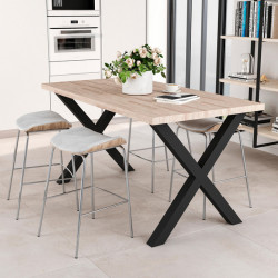 Emuca Jeu de 2 pieds Emuca Cross pour table 695mm acier peint en noir Kobleo Emuca Jeu de 2 pieds Emuca Cross pour table 695mm acier peint en noir Kobleo