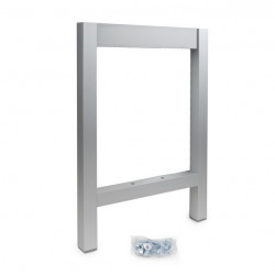 Emuca 2 Pieds pour banc de vestiaire Emuca aluminium anodisé mat 468x330mm Kobleo