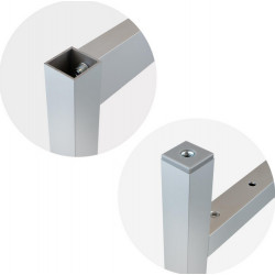 Emuca 2 Pieds pour banc de vestiaire Emuca aluminium anodisé mat 468x330mm Kobleo