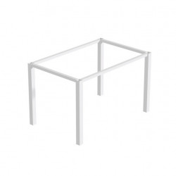 Emuca Pieds carrés et cadre de table Emuca 1150x750mm acier peint en blanc Kobleo