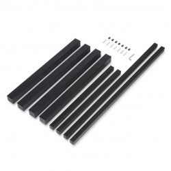 Emuca Pieds carrés et cadre de table Emuca 1150x750mm acier peint en noir Kobleo