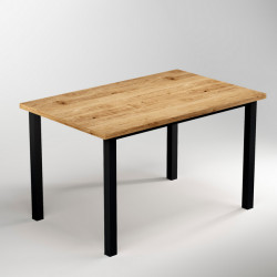 Emuca Pieds carrés et cadre de table Emuca 1150x750mm acier peint en noir Kobleo