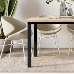 Emuca Pieds carrés et cadre de table Emuca 1150x750mm acier peint en noir Kobleo