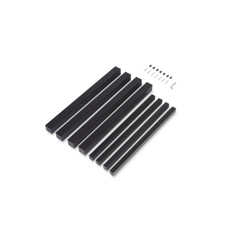 Emuca Pieds carrés et cadre de table Emuca 750x750mm acier peint en noir Kobleo