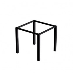Emuca Pieds carrés et cadre de table Emuca 750x750mm acier peint en noir Kobleo