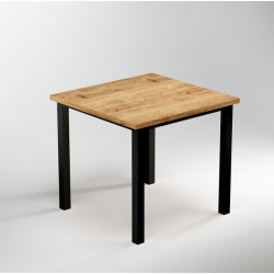 Emuca Pieds carrés et cadre de table Emuca 750x750mm acier peint en noir Kobleo