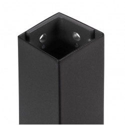 Emuca Pieds carrés et cadre de table Emuca 750x750mm acier peint en noir Kobleo