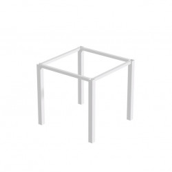 Emuca Pieds carrés et cadre de table Emuca 750x750mm acier peint en blanc Kobleo