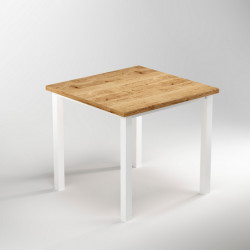Emuca Pieds carrés et cadre de table Emuca 750x750mm acier peint en blanc Kobleo