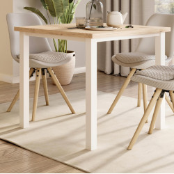 Emuca Pieds carrés et cadre de table Emuca 750x750mm acier peint en blanc Kobleo