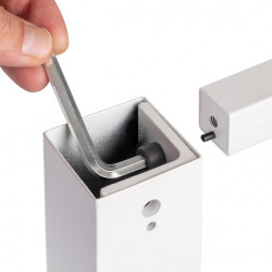 Emuca Pieds carrés et cadre de table Emuca 750x750mm acier peint en blanc Kobleo