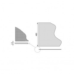 Emuca Tapis pour tiroirs Emuca effet textile 2000x48cm plastique blanc Kobleo