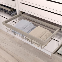 Emuca Kit de panier à fils Emuca avec glissières 900mm gris pierre Kobleo