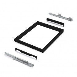 Emuca Kit de panier à fils Emuca avec glissières 800mm noir texturé Kobleo