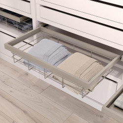 Emuca Kit de panier à fils Emuca avec glissières 800mm gris pierre Kobleo