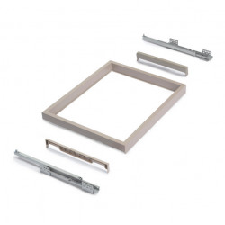 Emuca Kit de panier à fils Emuca avec glissières 800mm gris pierre Kobleo