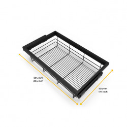 Emuca Kit de panier à fils Emuca avec glissières 800mm gris pierre Kobleo